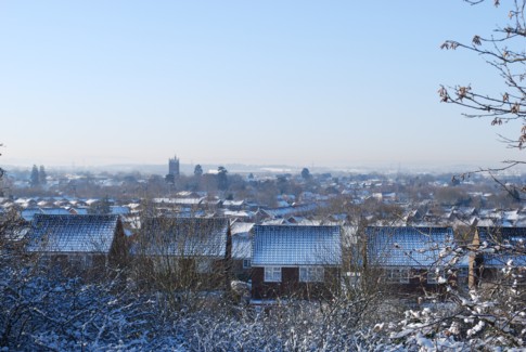 Yate in winter from the Ridge